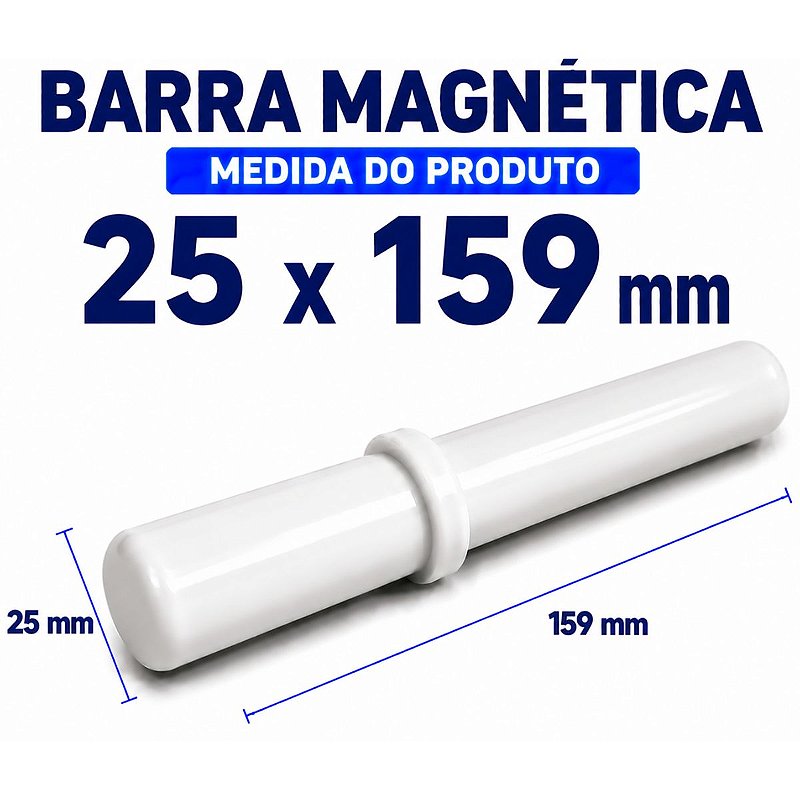 Barra Magnética Peixinho 25X159mm Com Anel