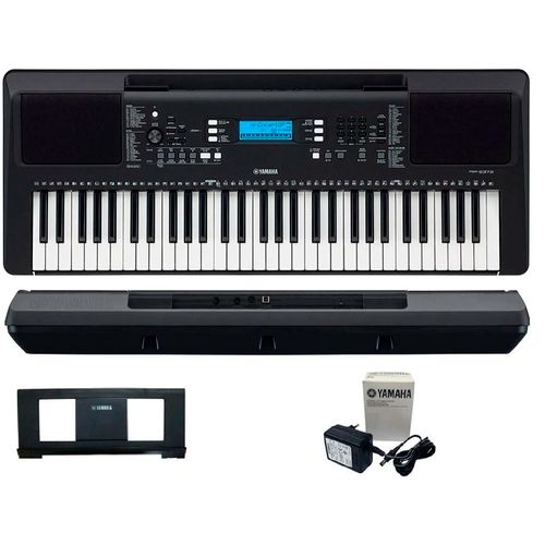 Teclado Yamaha PSR E 373 + Suporte + Capa - Engenho Store Instrumentos  Musicais