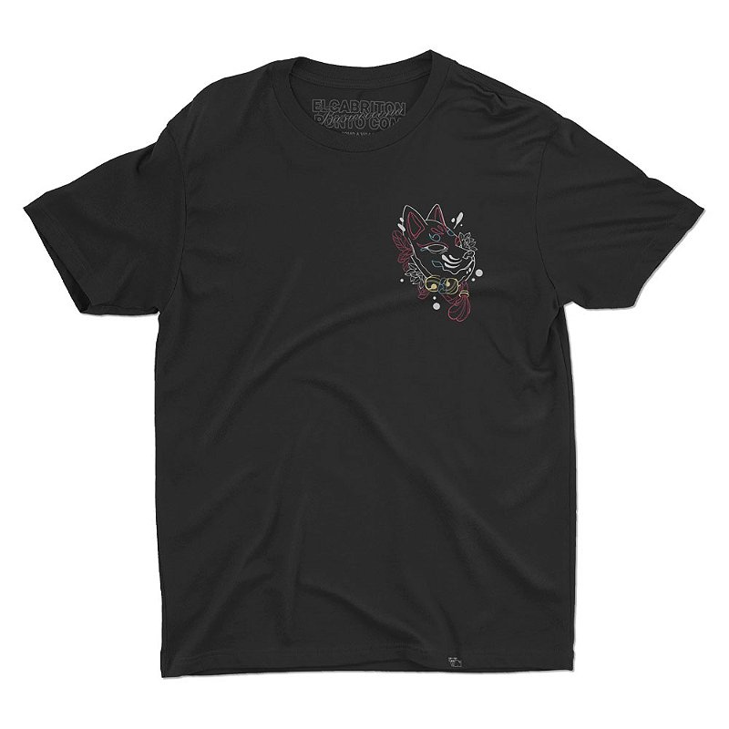 Kitsune Mask Camiseta Basicona Unissex El Cabriton Camisetas Online! Vamos colocar mais arte
