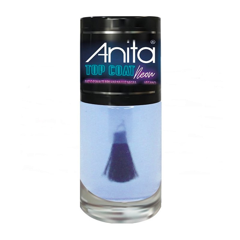 Esmalte Top Coat Neon Luz Negra 10ml Anita