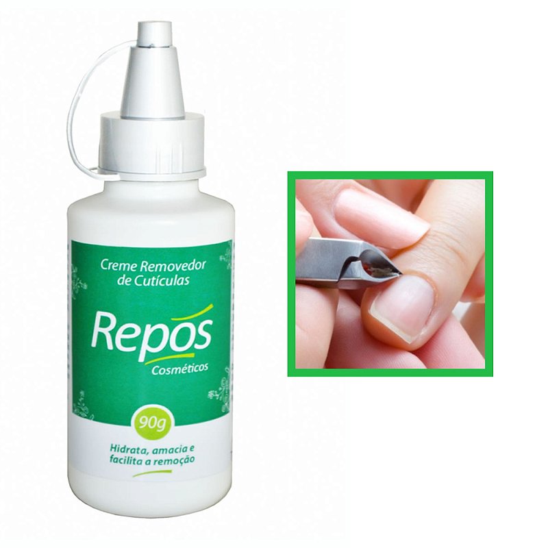 Removedor de Cutículas Creme Repos - 90g - Esmalte, Gel para Alongamento,  Tratamento Unhas e Cabelos