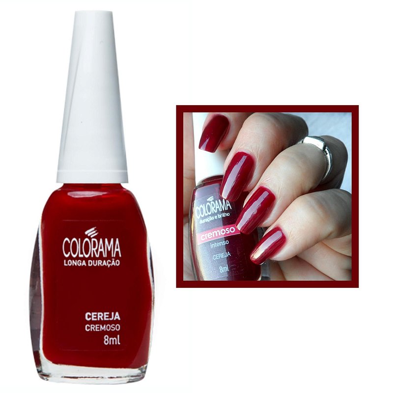 Esmalte Cremoso Cor Cereja 8ml Colorama