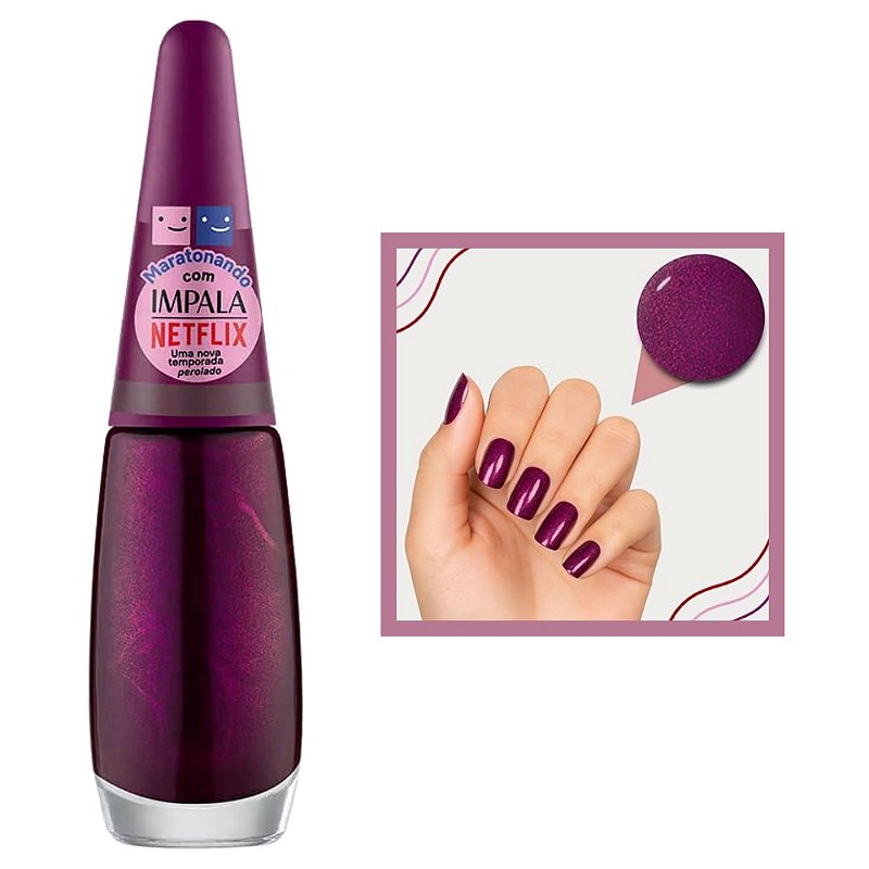 Esmalte Coleção Maratonando Impala com Netflix Perolado Cor Uma Nova Temporada 7,5ml Impala