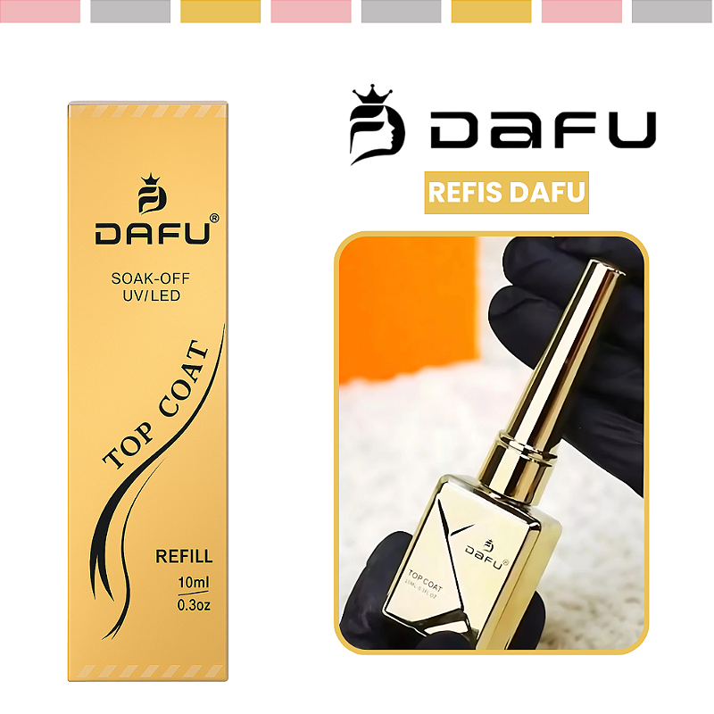 Refil Top Coat Soak-Off UV/LED 10ml Dafu