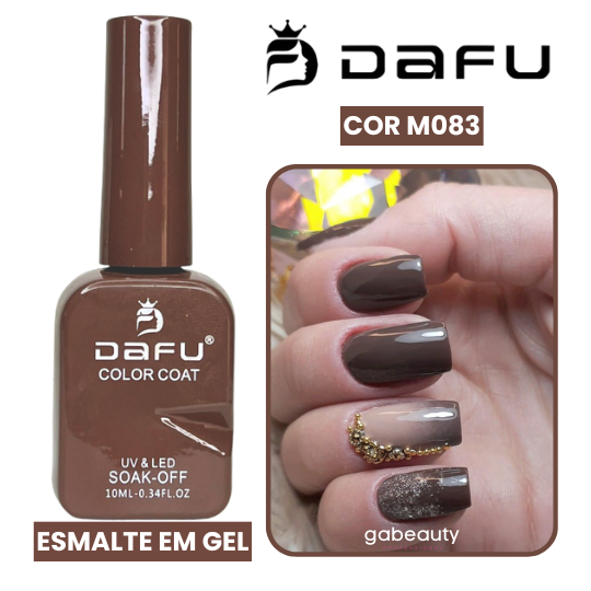 Esmalte em Gel UV & LED M083 Marrom 10ml Dafu