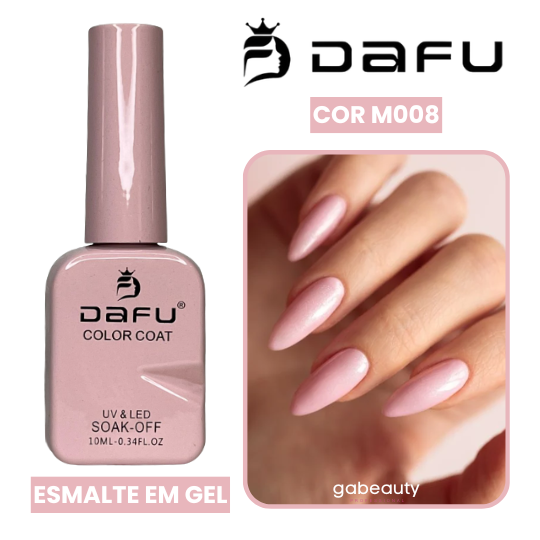 Esmalte em Gel UV & LED M008 Rosa Cintilante 10ml Dafu
