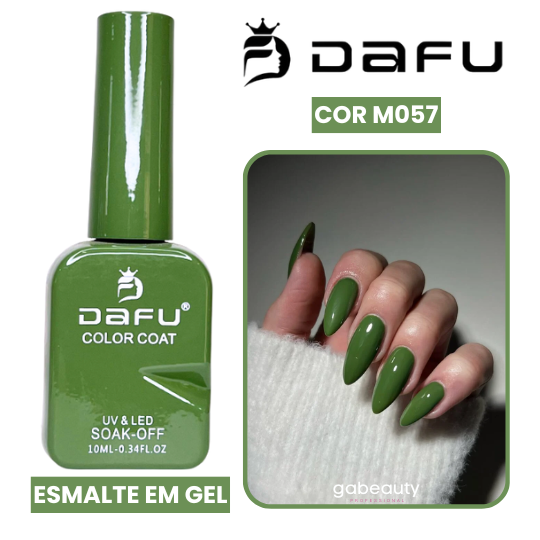 Esmalte em Gel UV & LED M057 Verde Militar 10ml Dafu