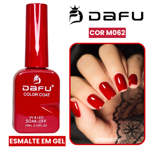 Esmalte em Gel UV & LED M062 Vermelho 10ml Dafu