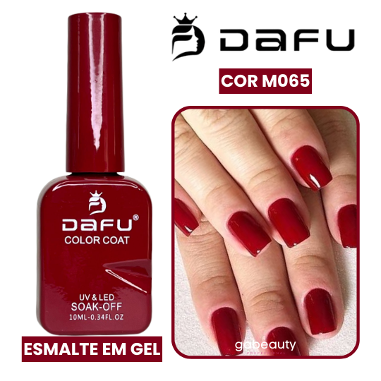 Esmalte em Gel UV & LED M065 Vermelho 10ml Dafu