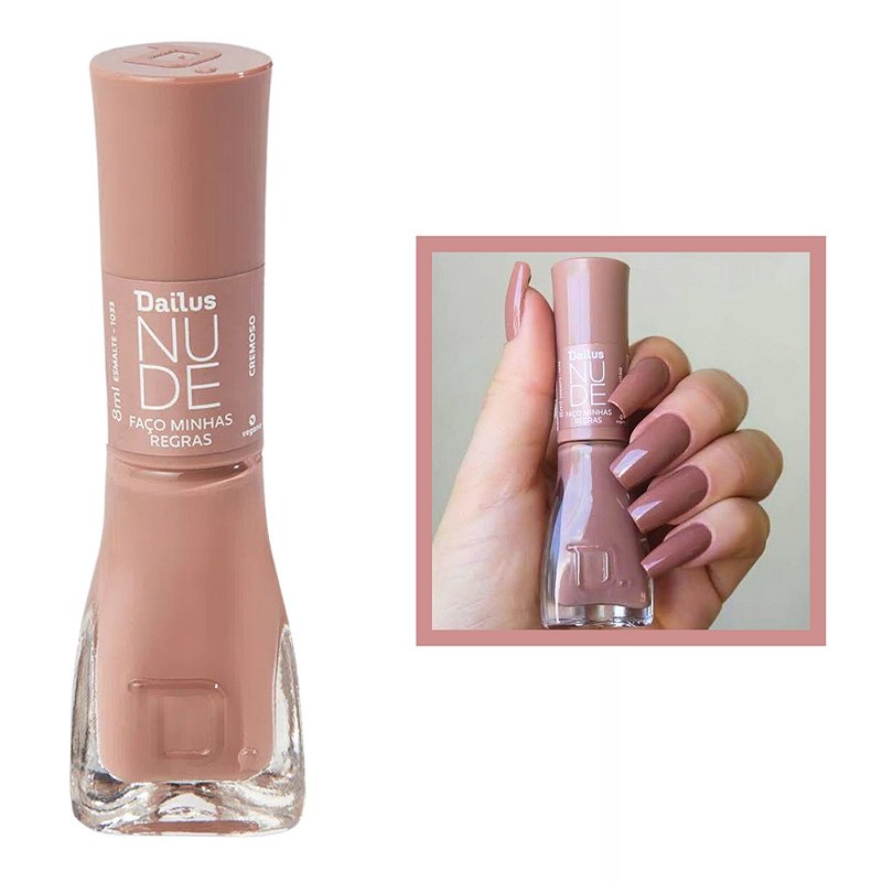 Esmalte Nude Faço Minhas Regras Cremoso Brilho 8ml Dailus