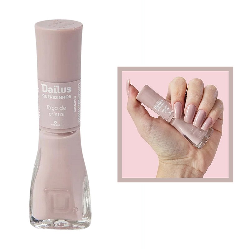 Esmalte Queridinho Taça de Cristal Nude Cremoso 8ml Dailus