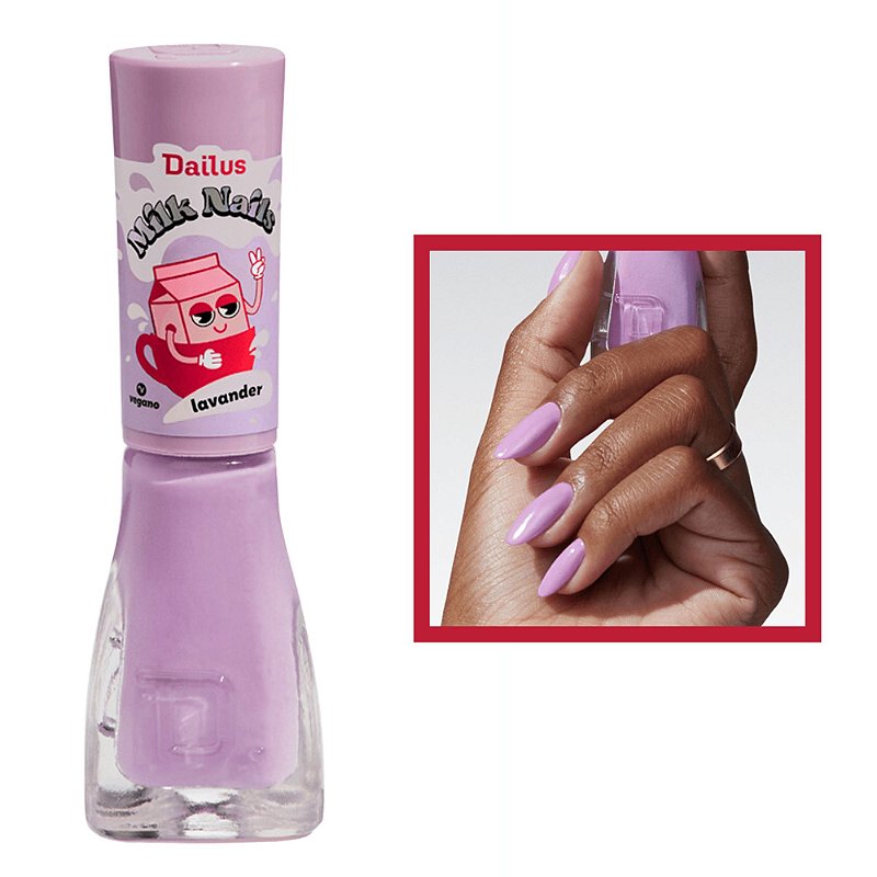 Esmalte Dailus Milk Nails Lavander Vegano Cremoso Lilás