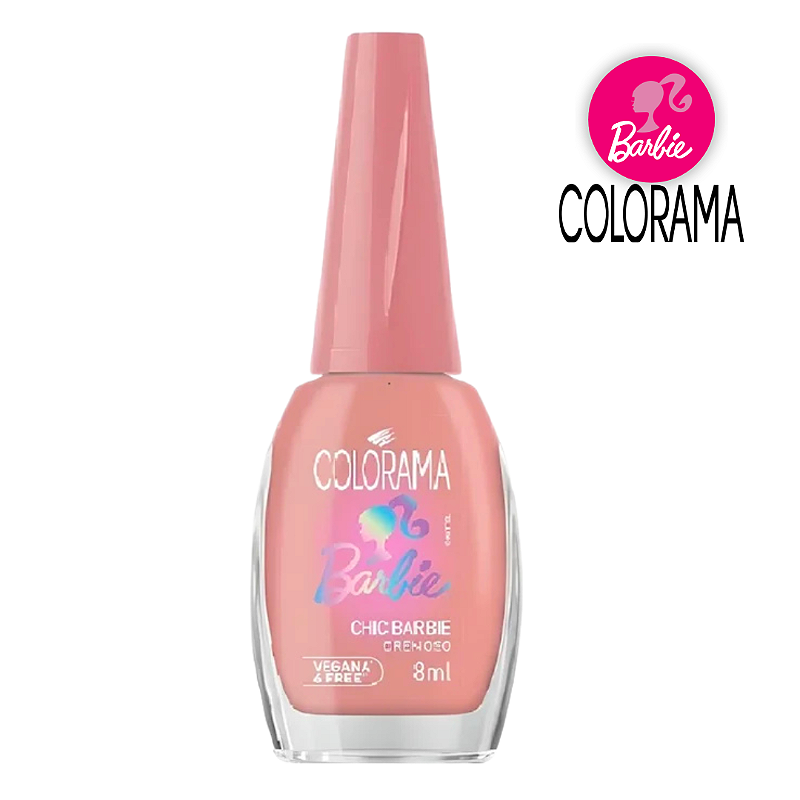 Esmalte Coleção Barbie Cor Chic Barbie Lançamento Nude Cremoso 8ml Colorama
