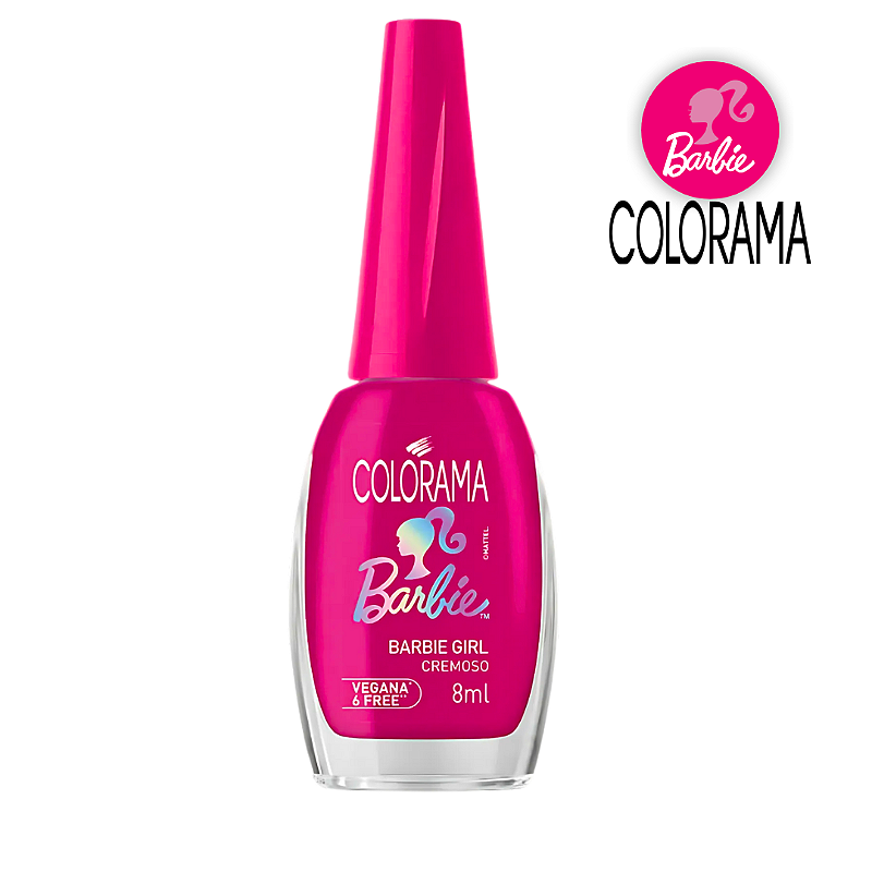 Esmalte Coleção Barbie Cor Barbie Girl Lançamento Cremoso Rosa Pink 8ml Colorama