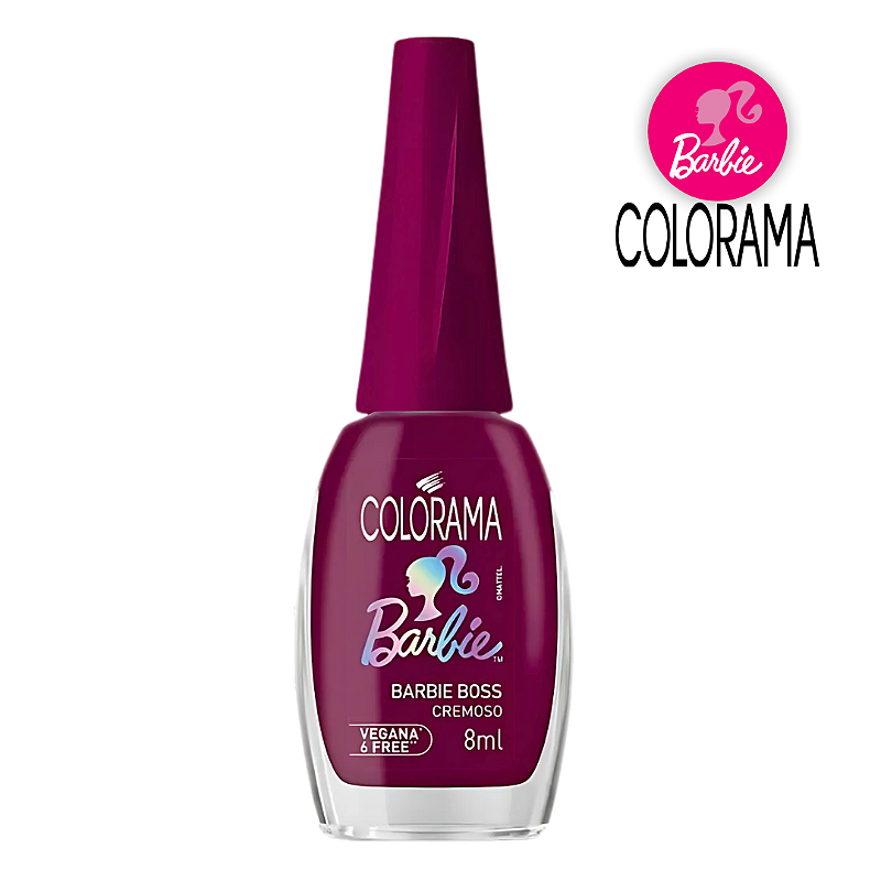 Esmalte Coleção Barbie Cor Barbie Boss Lançamento Roxo Cremoso 8ml Colorama