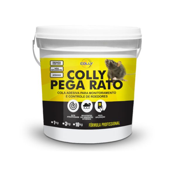 Cola Adesiva Pega Rato Colly Balde 3kg - Pestshop