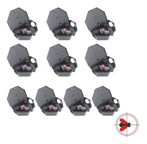 Ratox Kit Com 20 Porta Isca Raticida Armadilha Para Ratos Ratox 3 - Pestshop