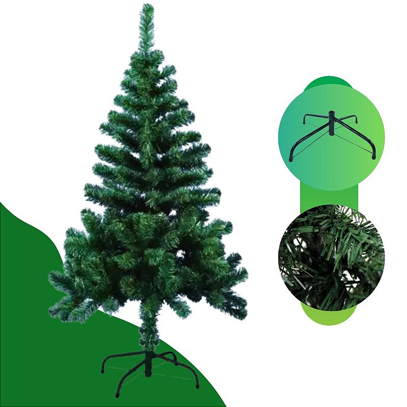 Arvore De Natal Pinheiro Grande Simples Verde Nevada 1,80 Mt - DHS SHOP -  Site Oficial