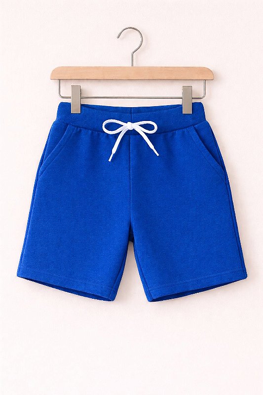 Bermuda no Moletinho Infantil - Azul Royal