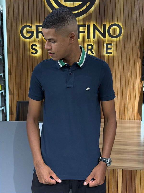 Polo Aeropostale Azul Marinho 87113212 - Granfino Store | Seu