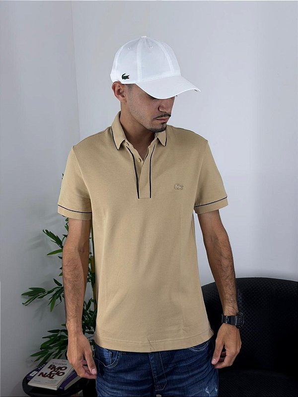 Polo Lacoste Bege PH8184 - Granfino Store | Seu estilo está aqui