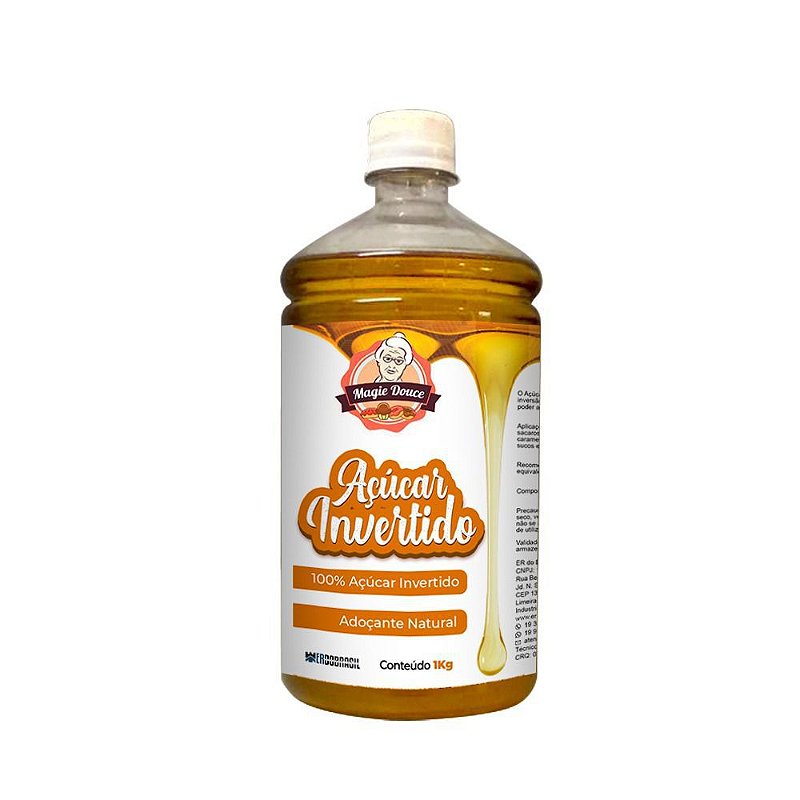 Açúcar Invertido 1L - Adoçante Natural de Alto Poder Adoçante para Panificação, Confeitaria e Bebidas