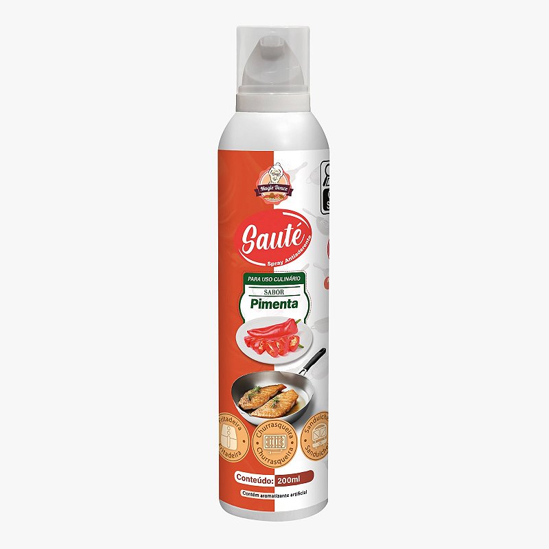 Spray Antiaderente Sabor Pimenta 200ml (Não Inflamável) - Sauté