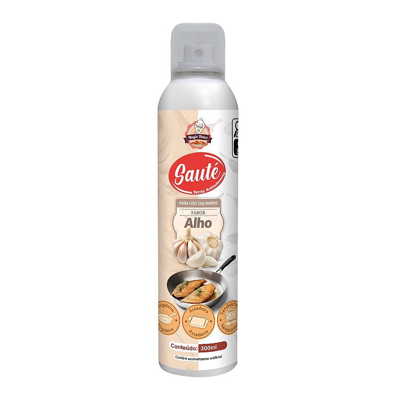 Spray Antiaderente Para Uso Culinário Sabor Alho 300ml - Sauté
