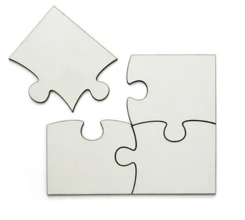 Quebra Cabeça MDF para Sublimação de peças 11,5x11,5cm Teteu