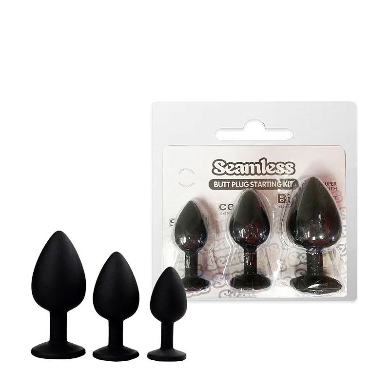 Plug Anal Pequeno, Mdio e Grande Em Silicone - Seamless Butt Plug Starting Kit - Sex Shop Abc do Prazer Plug Anal Pequeno, Mdio e Grande Em Silicone - Seamless Butt Plug Starting Kit - Sex Shop Abc do Prazer