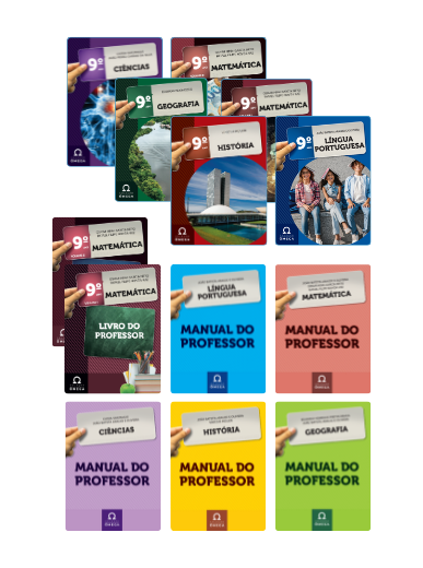 Kit Coleção Ômega Professor - 9º ano - Livros de CIEN, HIST, GEO e