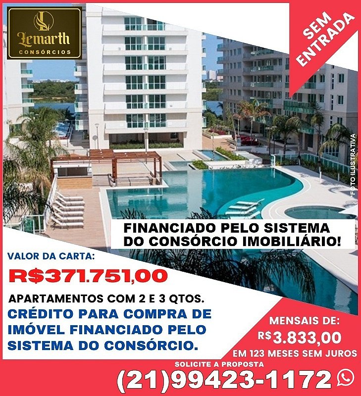 CONSÓRCIO DE IMÓVEIS - APARTAMENTOS EM RIO DE JANEIRO - RJ R$371.751,45