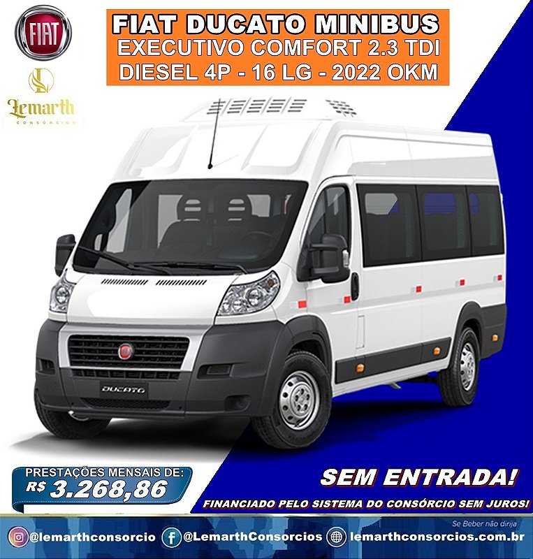 FIAT DUCATO MINIBUS EXECUTIVO COMFORT 2.3 TDI DIESEL 4P 2022 0KM