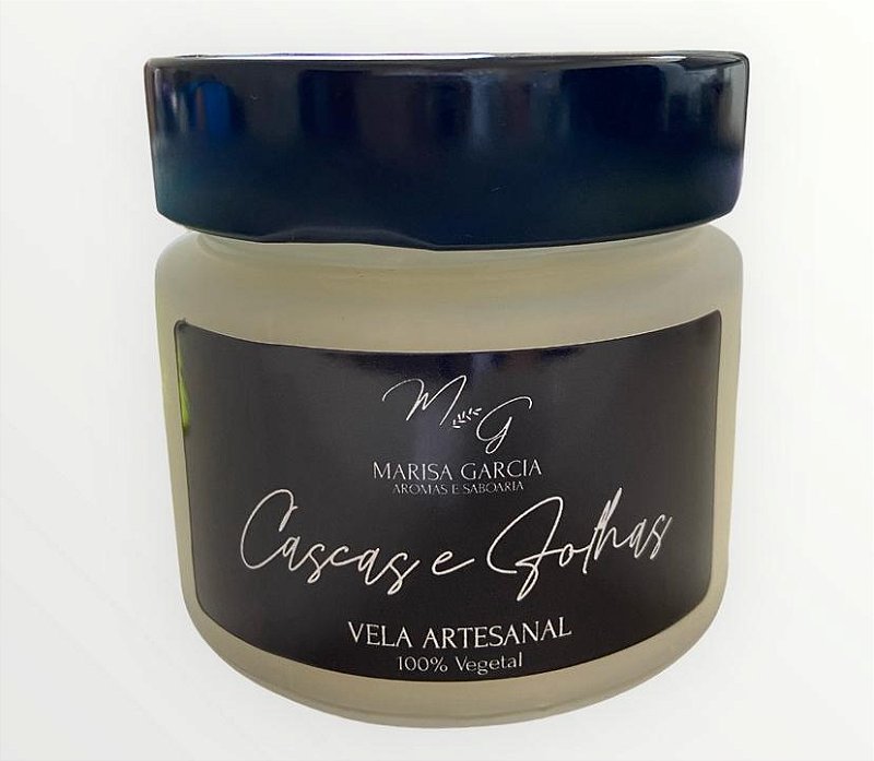 CASCAS E FOLHAS VELA  AROMÁTICA 150G