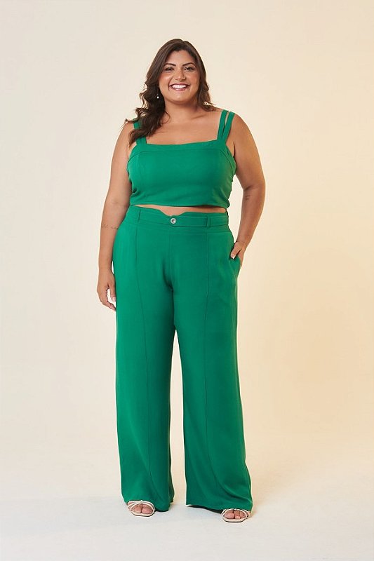 Calça Pantalona Hortelã