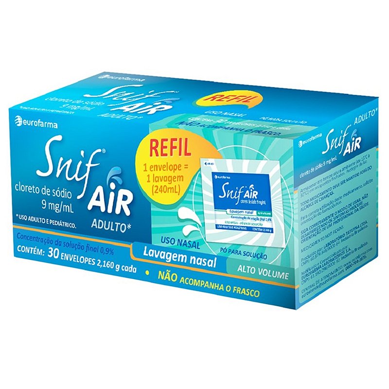 Snif Air Adulto 30 Envelopes - Resilifarma - Saúde em primeiro lugar