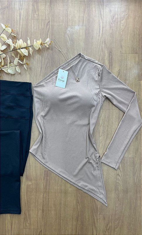 Blusa Nula Manga Ribana