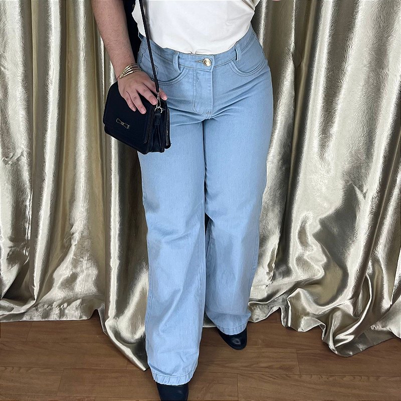 Calça Jeans Wide Leg