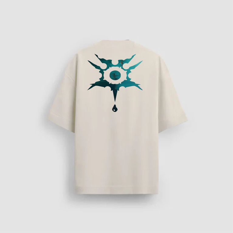 Camiseta Oversized Offwhite - Logo Azul (By Relva)