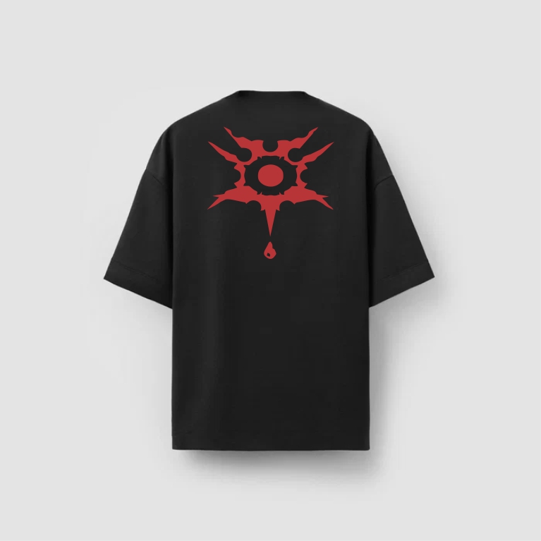 Camiseta Oversized Preta - Logo Vermelho (By Relva)
