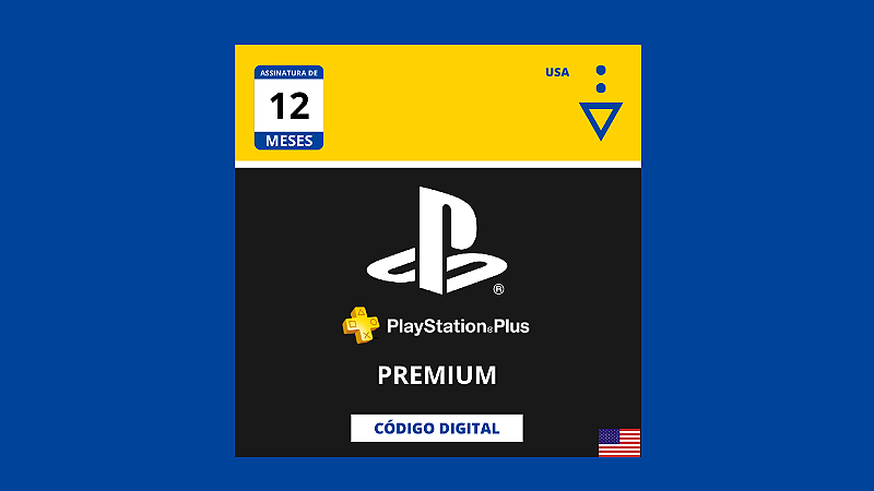 Gift Card Playstation Plus Premium 12 Meses Americana - Código Digital ...