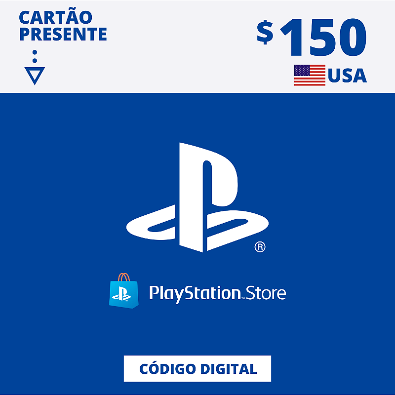 Gift Card Playstation Store 150 Dólares USA - Código Digital - Playce ...