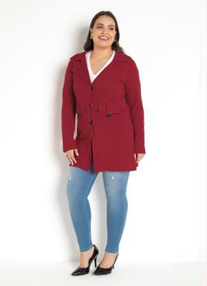 Sobretudo Feminino Bordô 64958