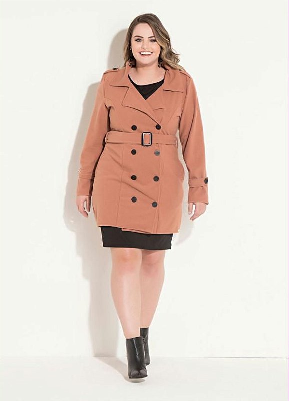 Casaco Caramelo Com Faixa E Botões 65559