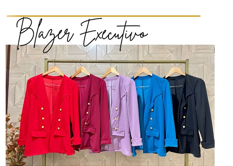 Blazer Crepe com botão 81653