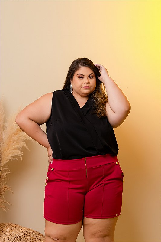 Short Aline Com Botões 82825