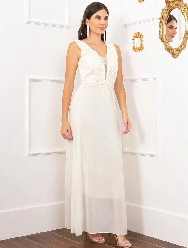 Felicia Vestido liso de festa 100672