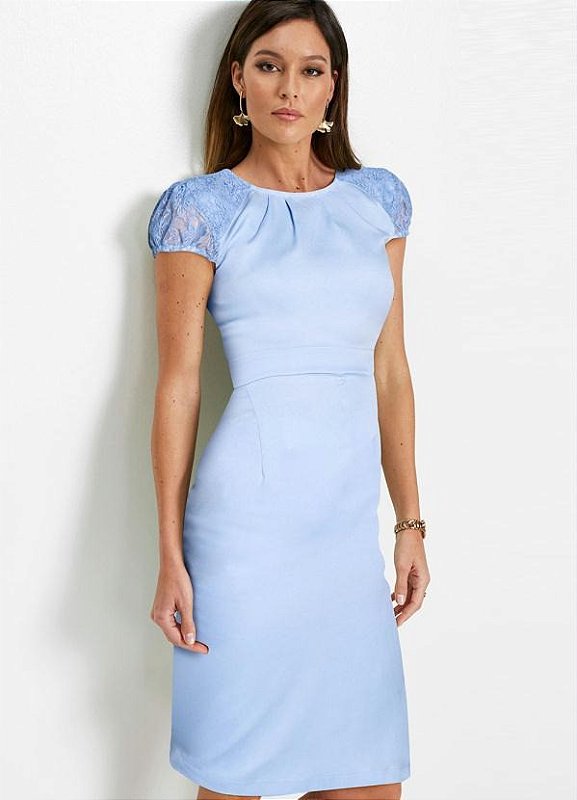 Vestido Tubinho Azul 105573