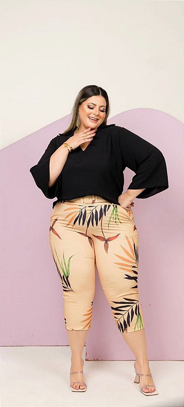 Pantacour estampado +Cinto 115161