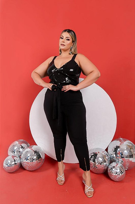 Macacão de Plus Size Nó Tubo Simples elegante 95813 - KIDIVA PLUS